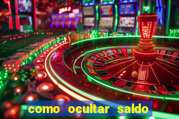 como ocultar saldo na betfair