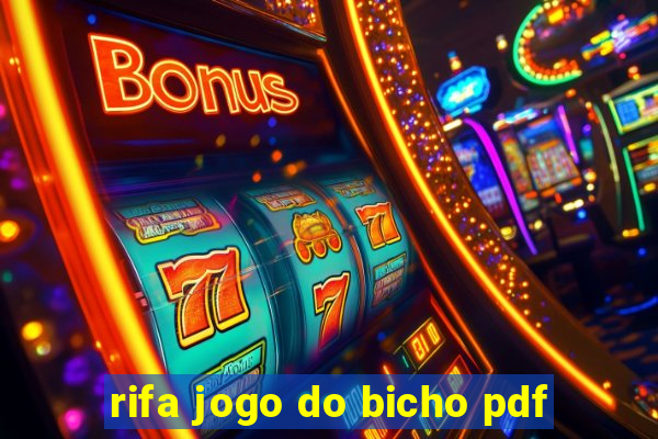 rifa jogo do bicho pdf