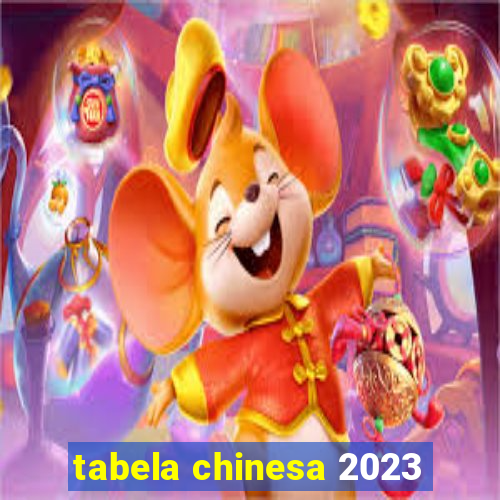 tabela chinesa 2023